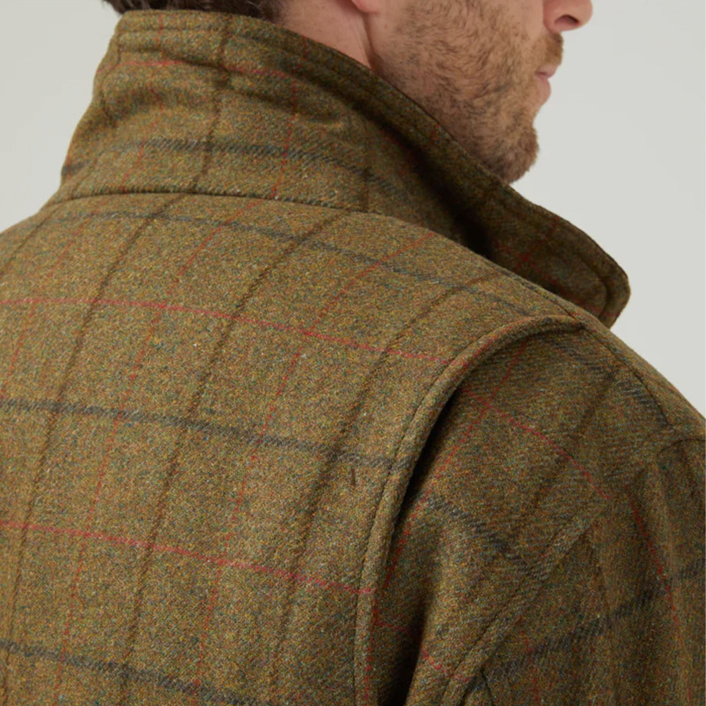 Alan Paine Mens Combrook Tweed Shooting Field Coat COMGFIE - Thyme